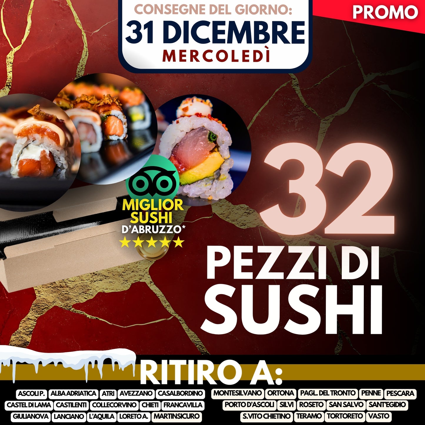 Sushi Prime Box 32 Pezzi - 31 Dicembre 2025