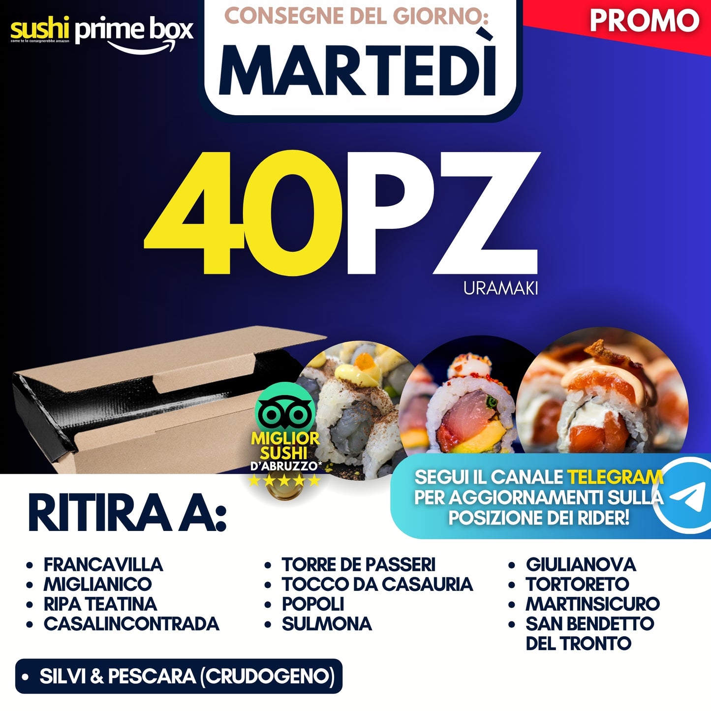 Sushi Prime Box 40 Pezzi - Martedì 16