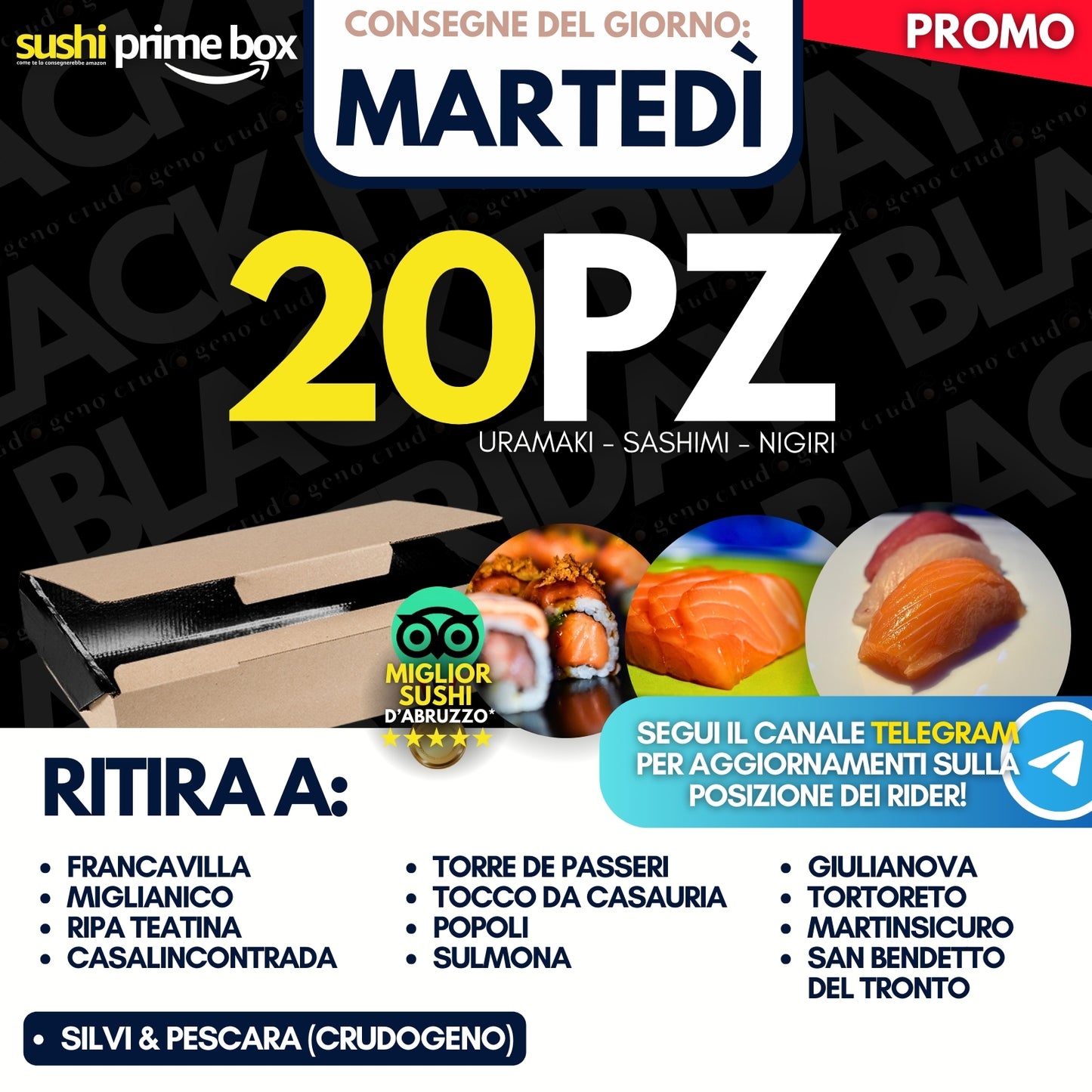 Sushi Prime Box 20 Pezzi - Martedì 16