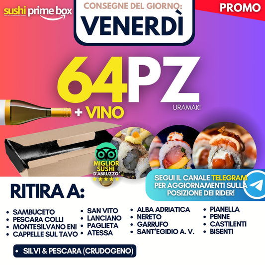 Sushi Prime Box 64 Pezzi - Venerdì 12