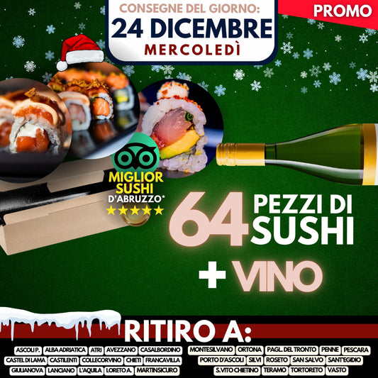 Sushi Prime Box 64 Pezzi - 24 Dicembre 2025