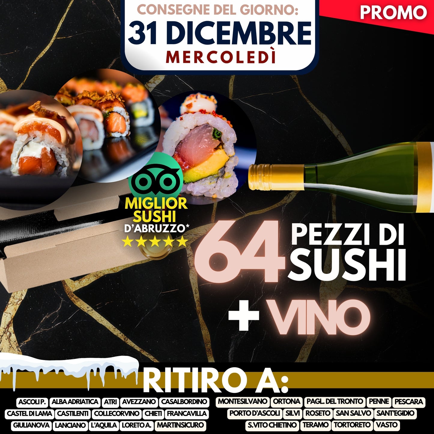 Sushi Prime Box 64 Pezzi - 31 Dicembre 2025