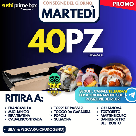 Sushi Prime Box 40 Pezzi - Martedì 16