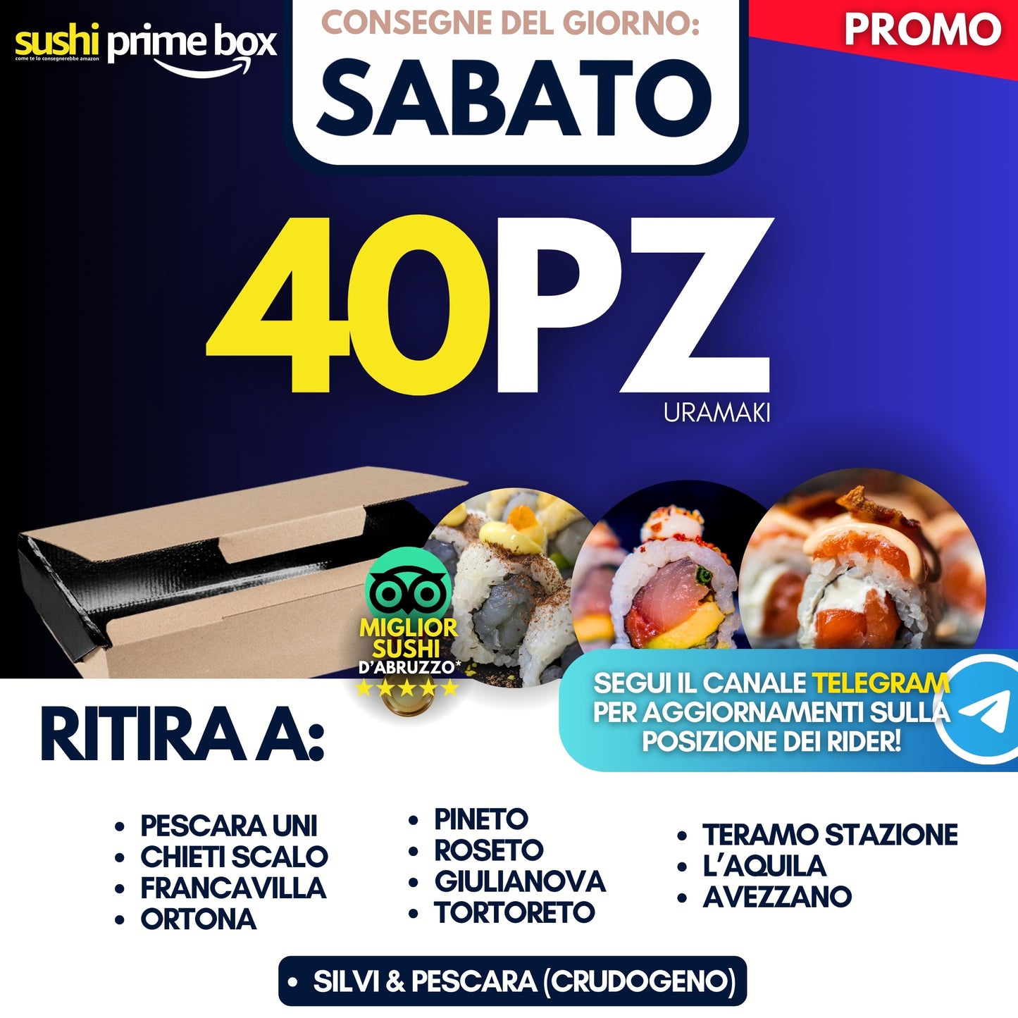 Sushi Prime Box 40 Pezzi - Sabato 13