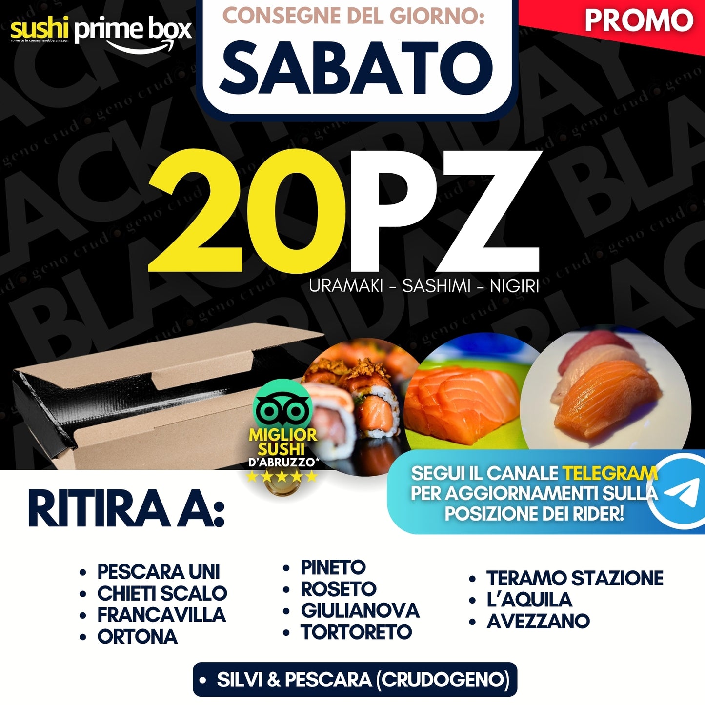 Sushi Prime Box 20 Pezzi - Sabato 13