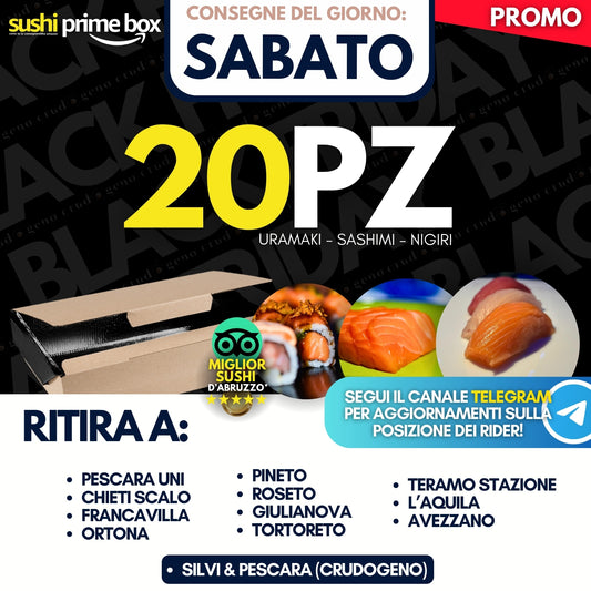 Sushi Prime Box 20 Pezzi - Sabato 13