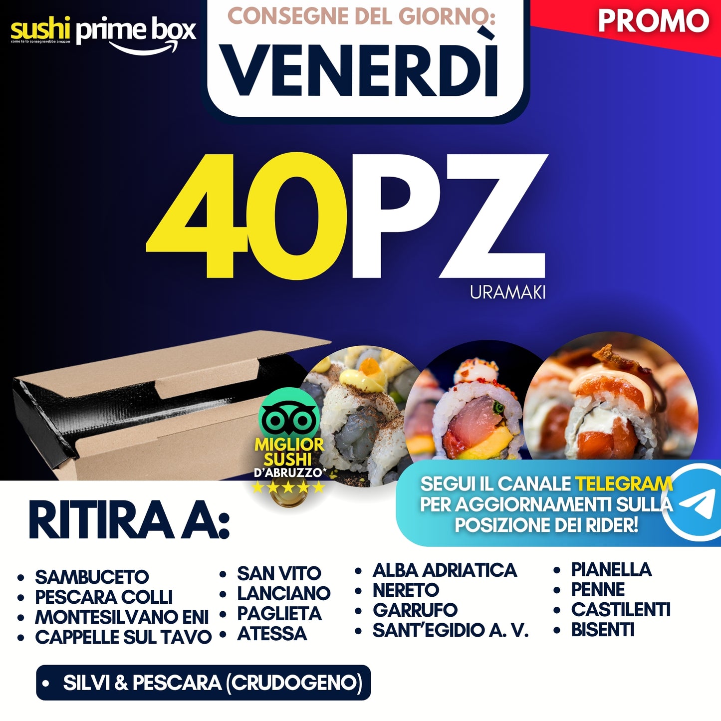 Sushi Prime Box 40 Pezzi - Venerdì 12
