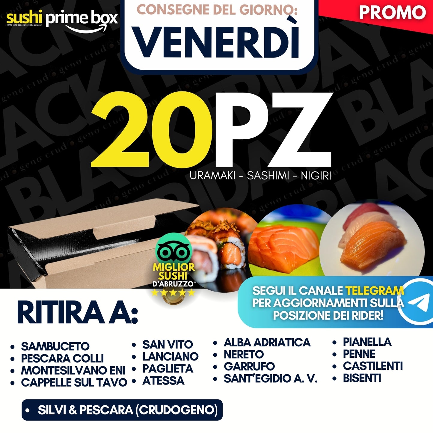 Sushi Prime Box 20 Pezzi - Venerdì 12